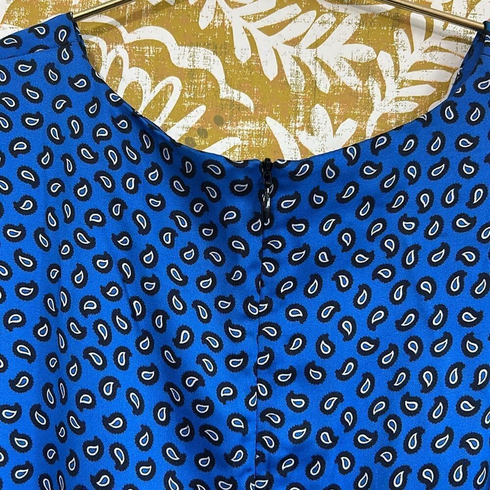 NWOT Maje Ilona Paisley Print Satin Ruched Playsuit Romper in Blue Sz EU40 US L - Picture 15 of 16